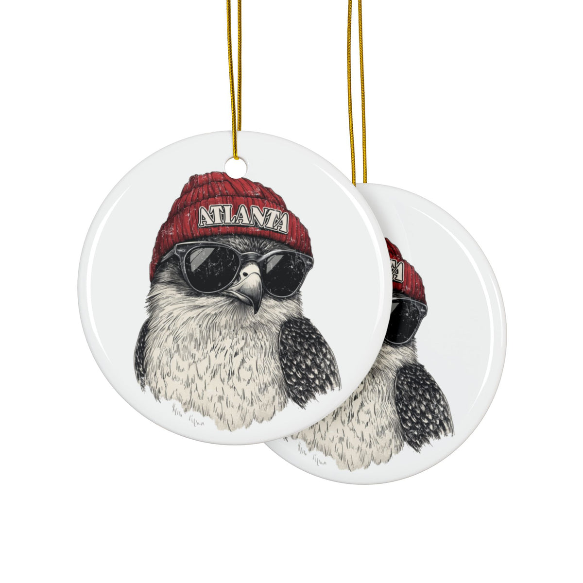 Atlanta Falcons Spirit Animal Ceramic Ornament | Christmas Gift