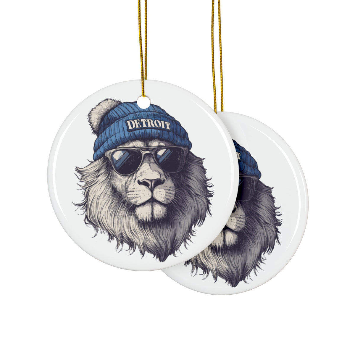 Detroit Lions Spirit Animal Ceramic Ornament | Christmas Gift