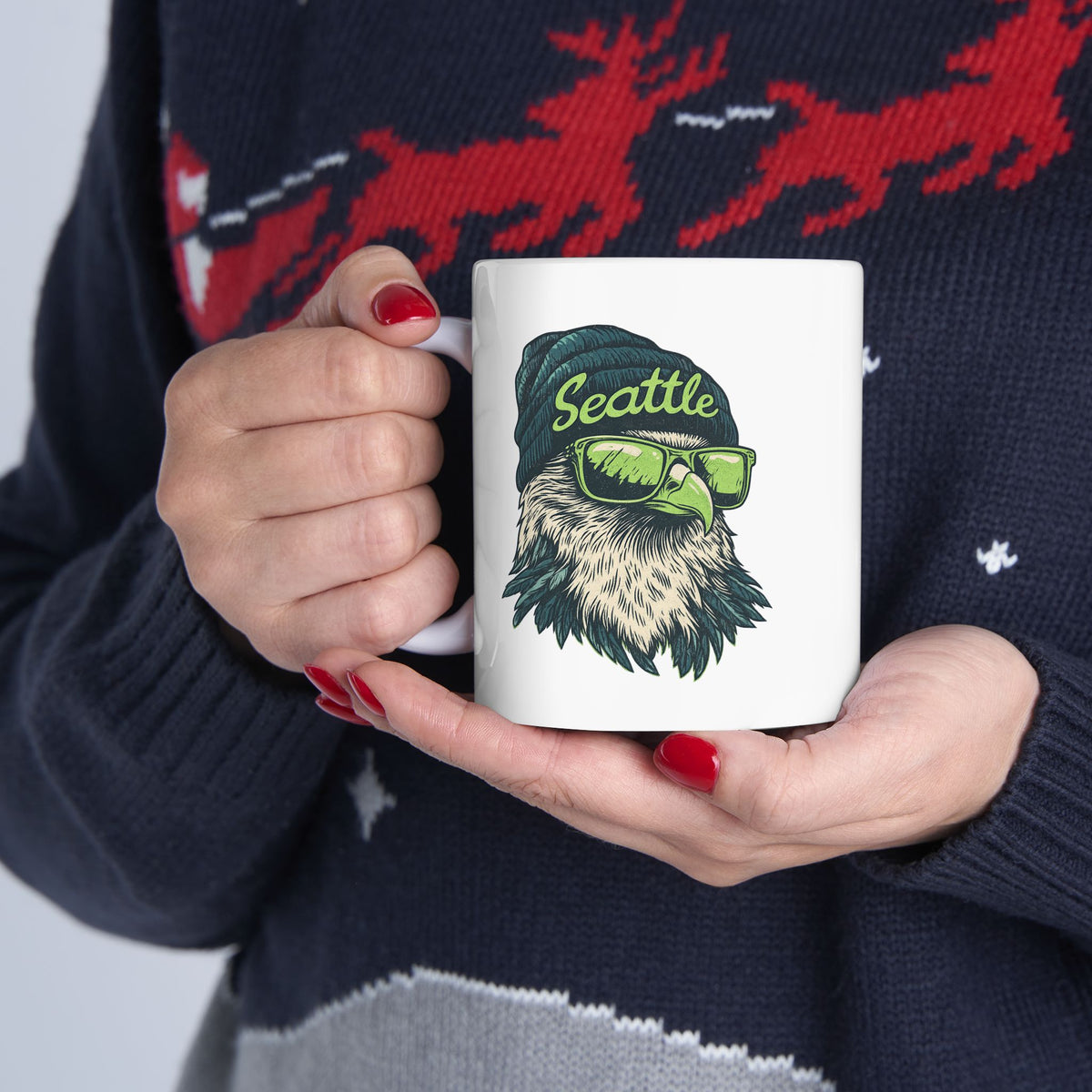 Seattle Seahawks Spirit Animal Ceramic Mug | Football Fan Gift