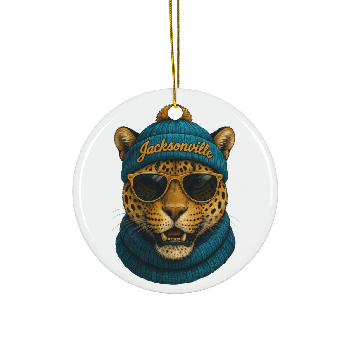 Jacksonville Jaguars Spirit Animal Ceramic Ornament | Christmas Gift