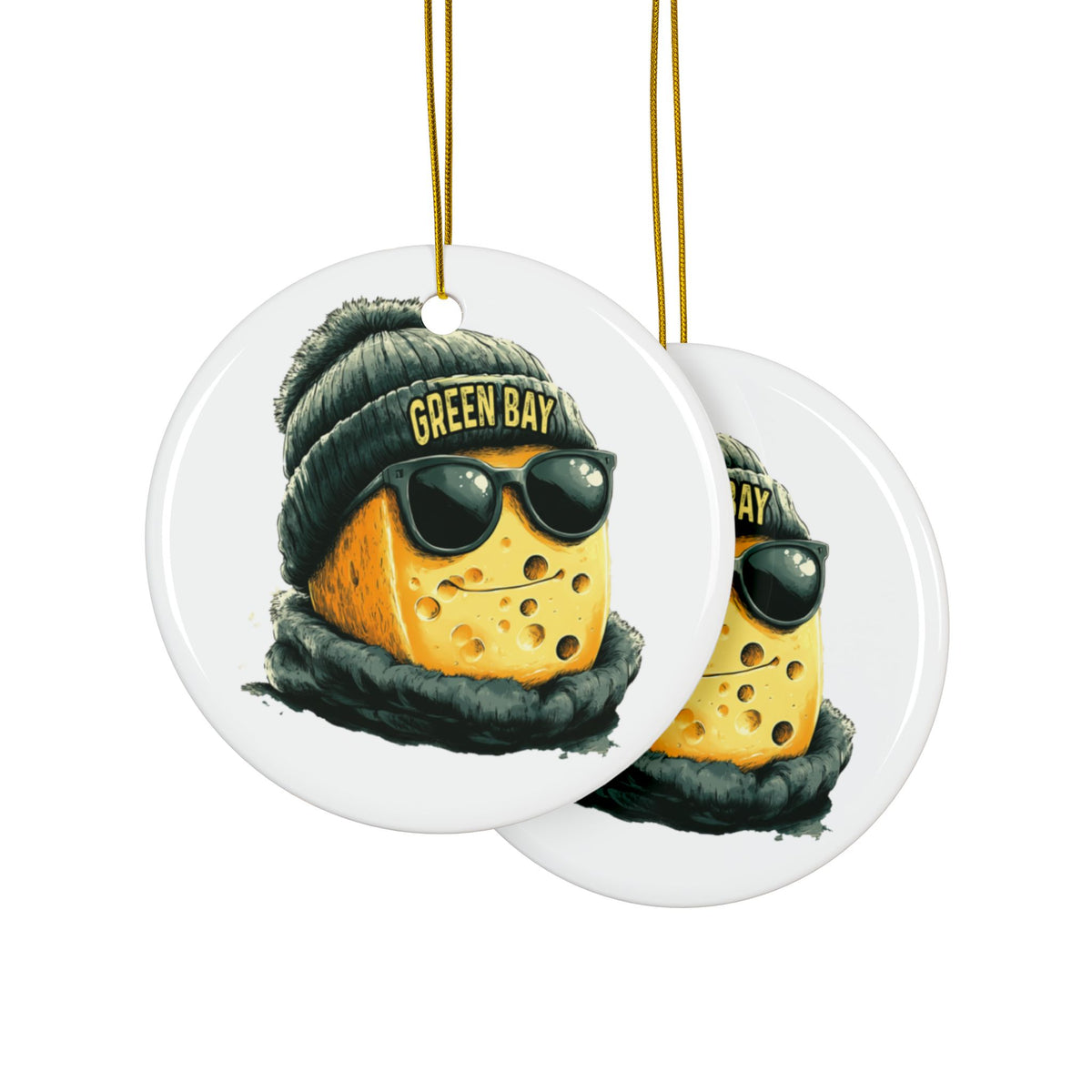 Green Bay Packers Spirit Animal Ceramic Ornament – Design 1 | Christmas Gift