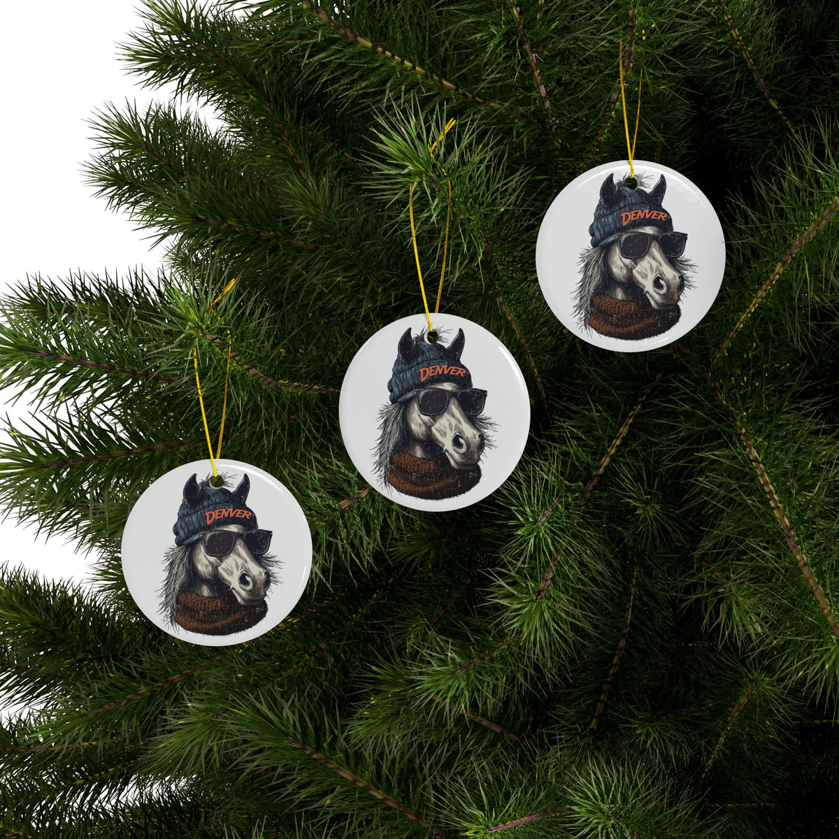 Denver Broncos Spirit Animal Ceramic Ornament | Christmas Gift