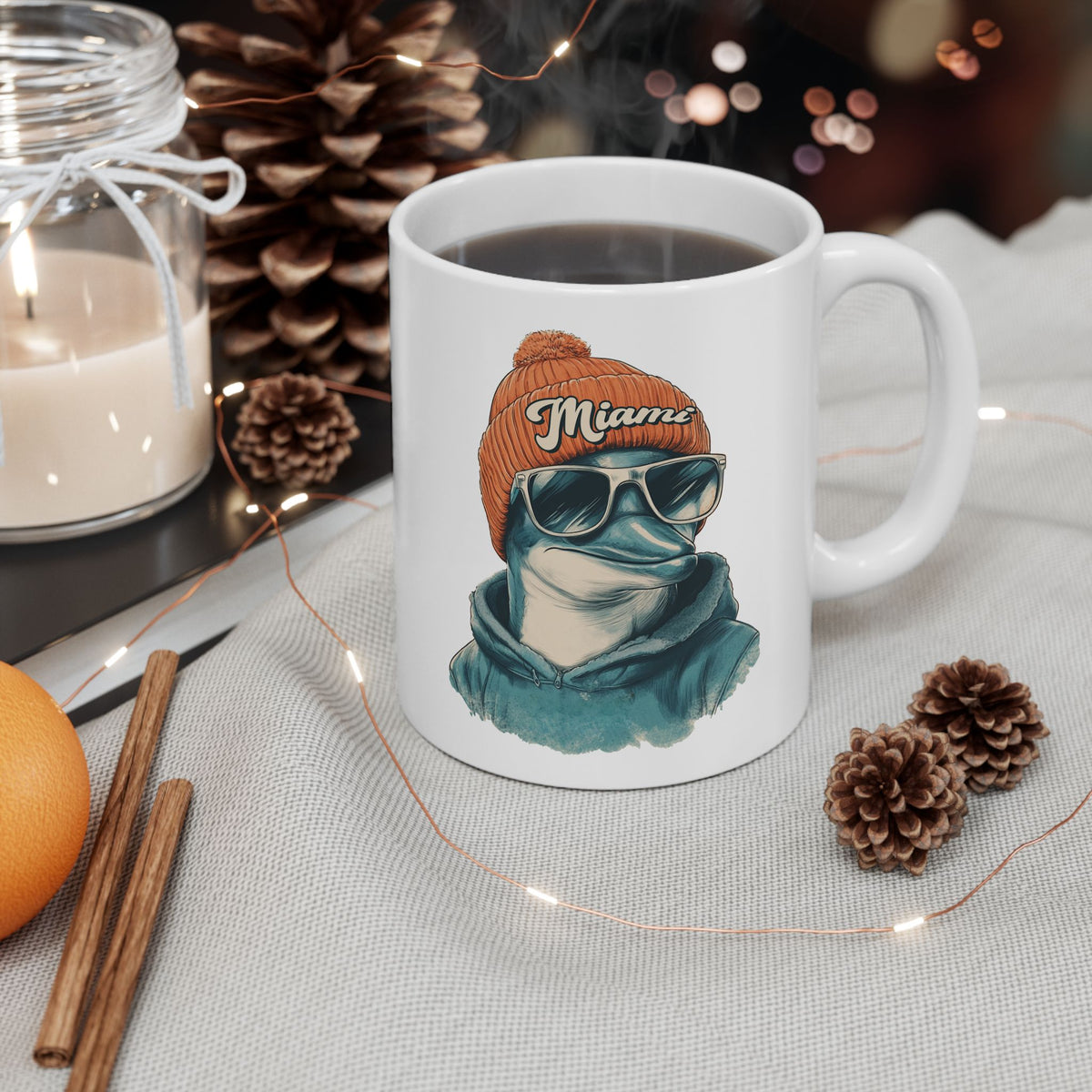 Miami Dolphins Spirit Animal Ceramic Mug | Football Fan Gift