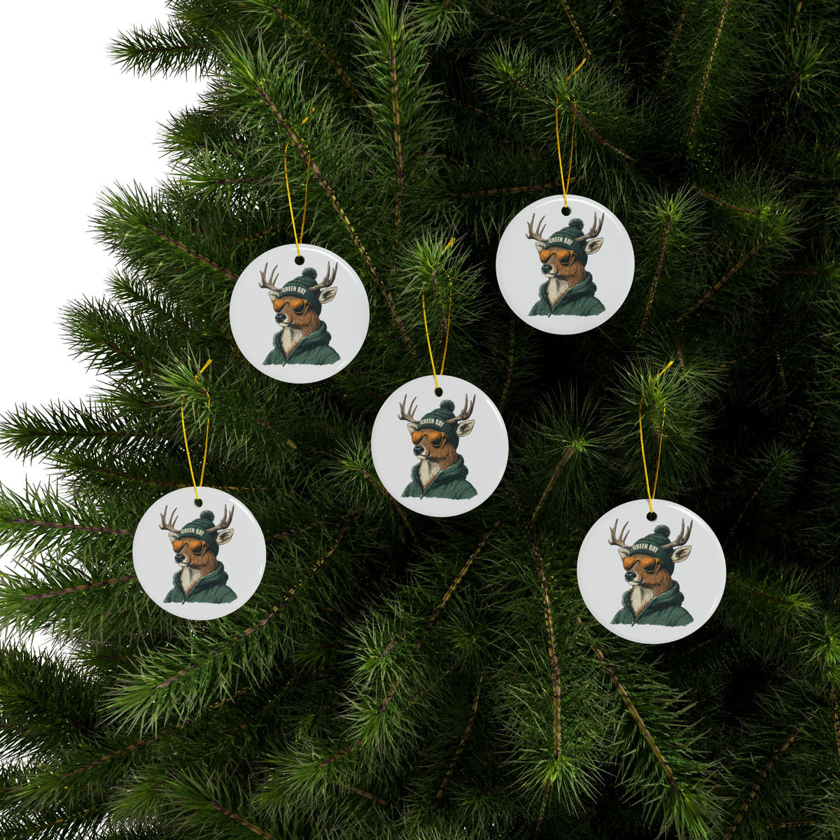 Green Bay Packers Spirit Animal Ceramic Ornament – Design 2 | Christmas Gift