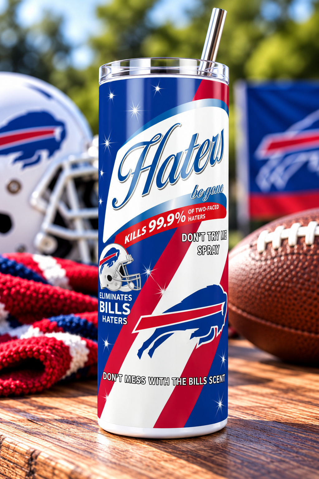 Buffalo Bills Haters Be Gone Skinny Tumbler - 20 oz