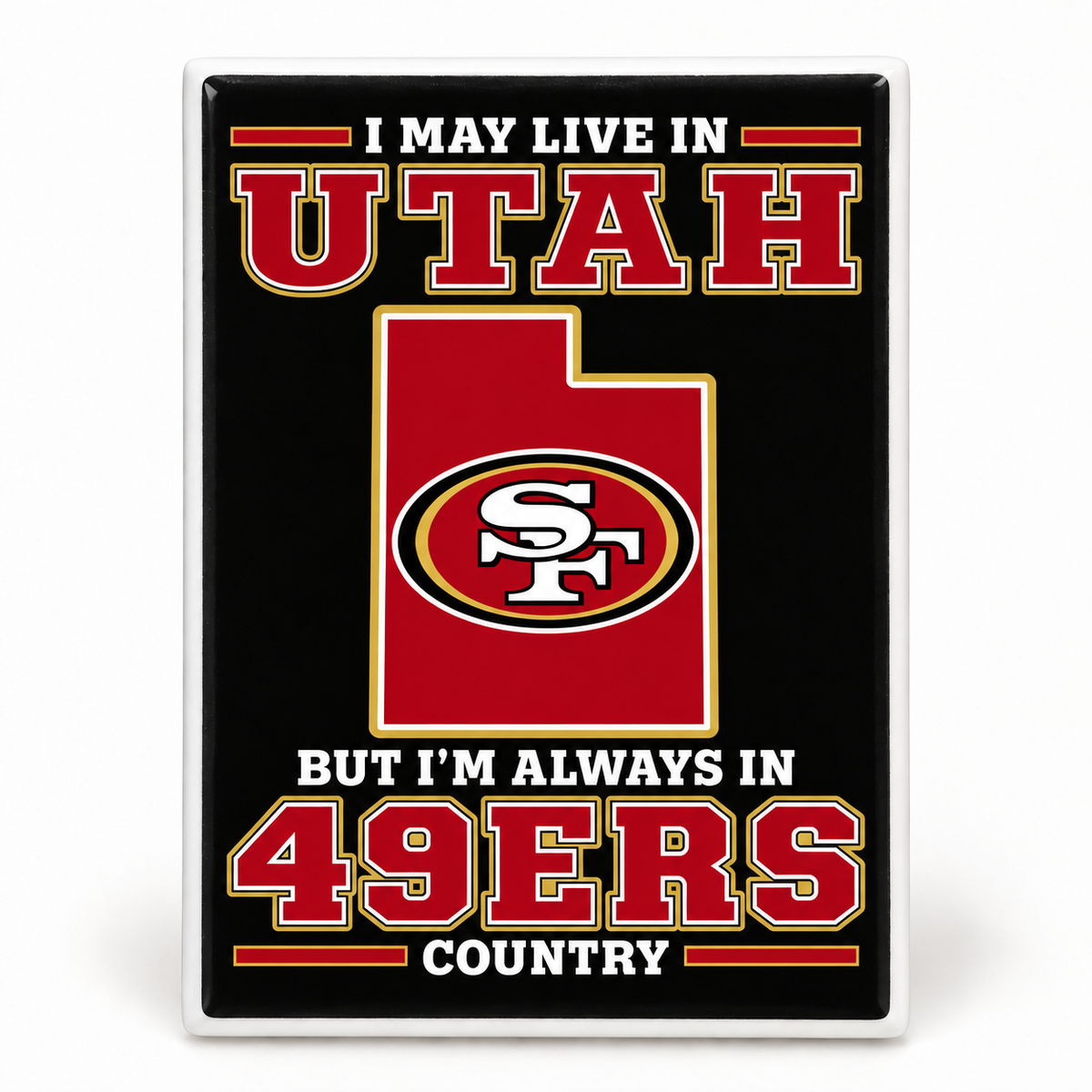 Personalized Sports Team State Ceramic Fridge Magnet Custom Football Fan Gift