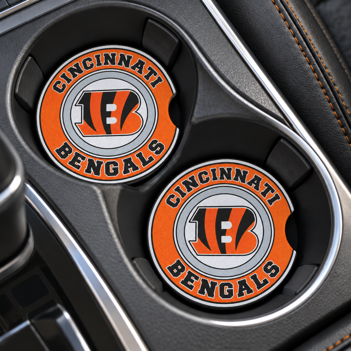 Cincinnati Bengals Neoprene Car Coasters - Set of 2
