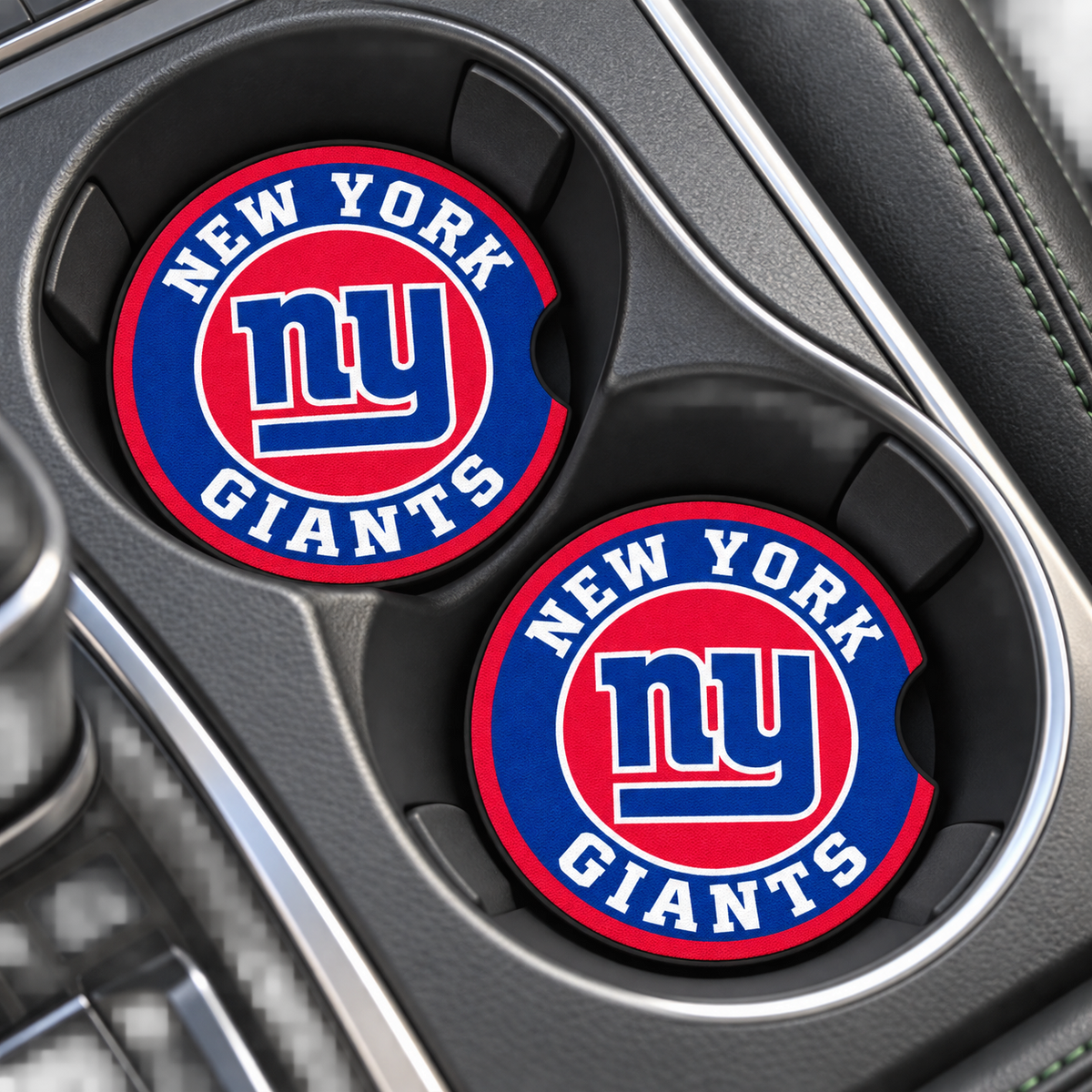 New York Giants Neoprene Car Coasters - Set of 2