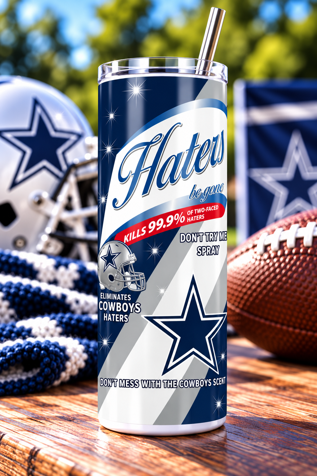 Dallas Cowboys Haters Be Gone Skinny Tumbler - 20 oz