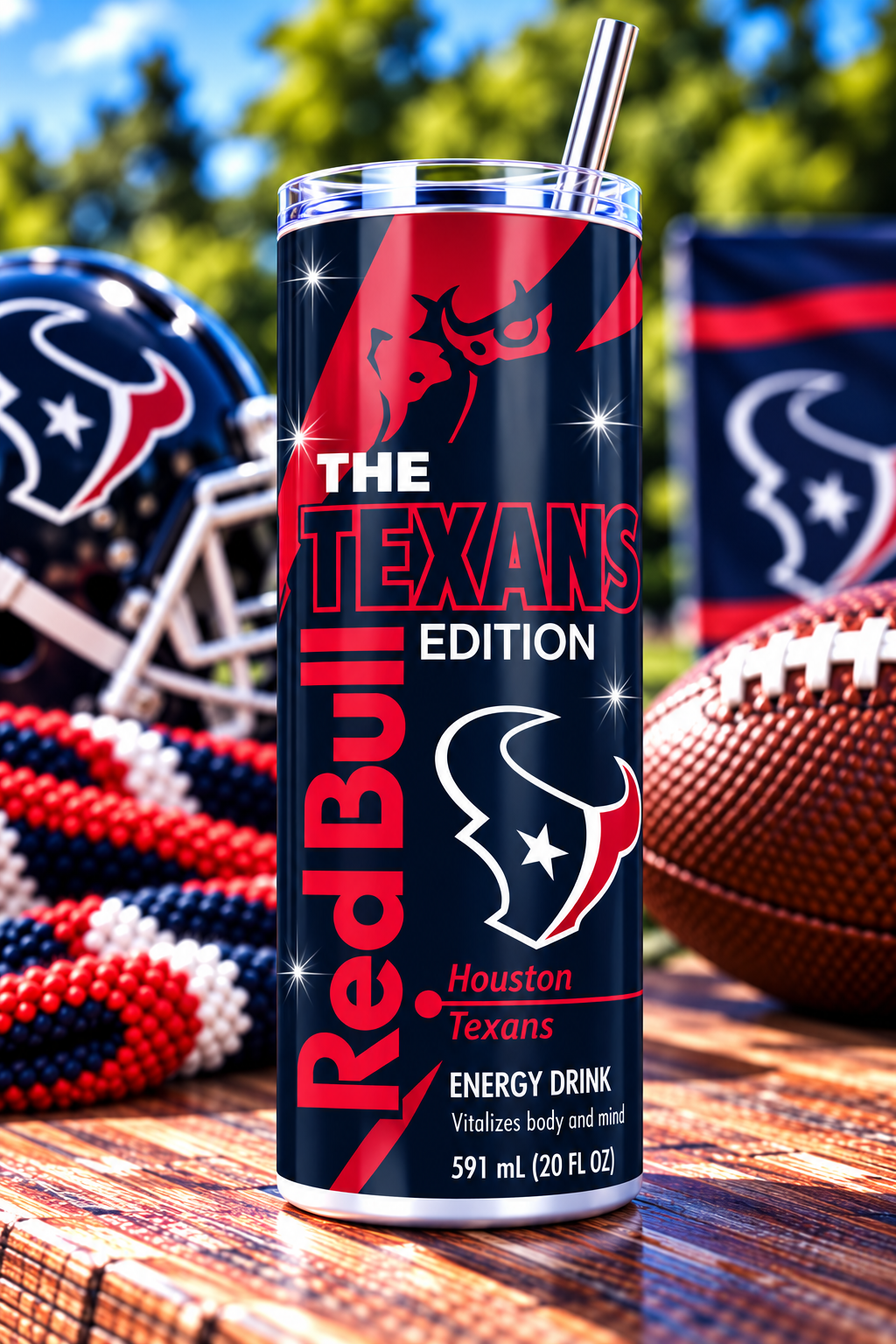 Houston Texans Red Bull-Inspired Skinny Tumbler - 20 oz