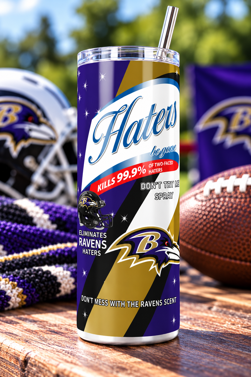 Minnesota Vikings Haters Be Gone Skinny Tumbler - 20 oz