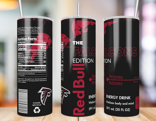 Atlanta Falcons Red Bull-Inspired Skinny Tumbler - 20 oz