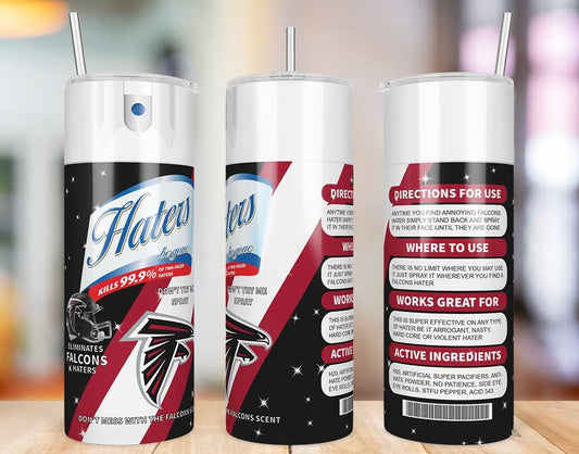 Atlanta Falcons Haters Be Gone Skinny Tumbler - 20 oz