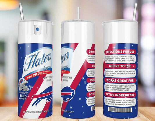 Buffalo Bills Haters Be Gone Skinny Tumbler - 20 oz