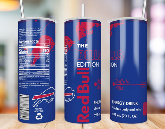 Buffalo Bills Red Bull-Inspired Skinny Tumbler - 20 oz
