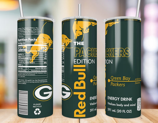 Green Bay Packers Red Bull-Inspired Skinny Tumbler - 20 oz