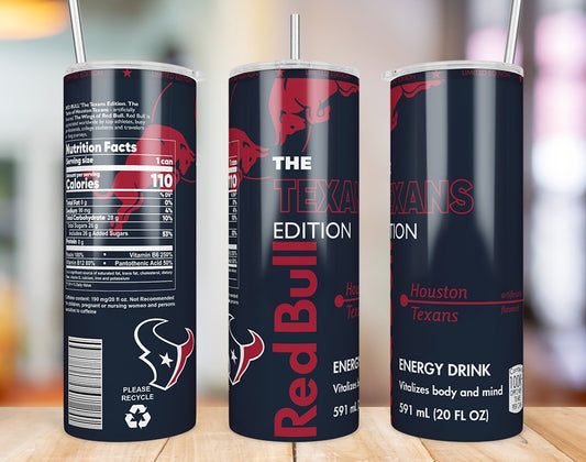 Houston Texans Red Bull-Inspired Skinny Tumbler - 20 oz