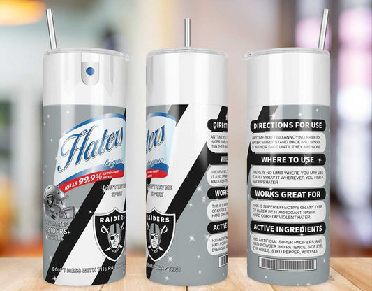 Las Vegas Raiders Haters Be Gone Skinny Tumbler - 20 oz