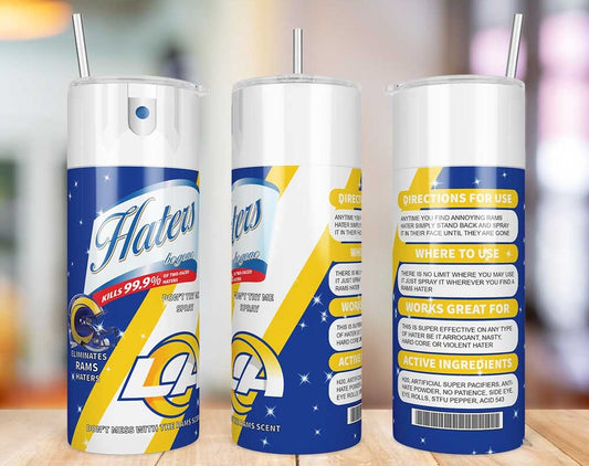Los Angeles Rams Haters Be Gone Skinny Tumbler - 20 oz