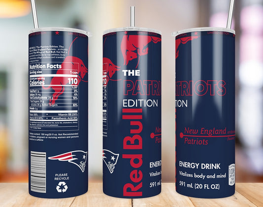 New England Patriots Red Bull-Inspired Skinny Tumbler - 20 oz