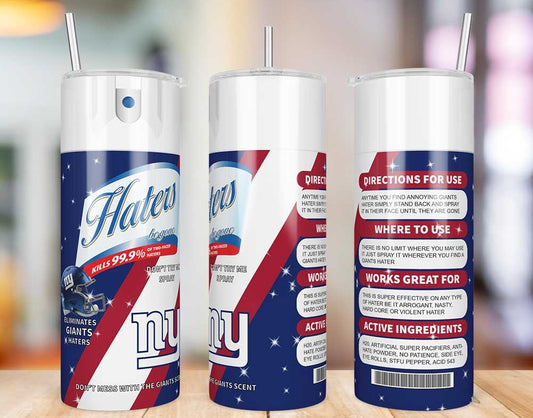 New York Giants Haters Be Gone Skinny Tumbler - 20 oz