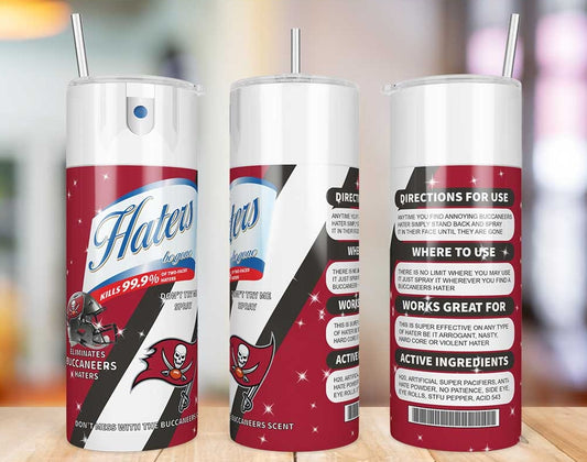 Tampa Bay Buccaneers Haters Be Gone Skinny Tumbler - 20 oz