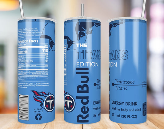 Tennessee Titans Red Bull-Inspired Skinny Tumbler - 20 oz
