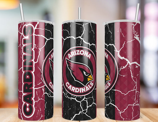 Arizona Cardinals Diamond Pattern 20 oz skinny tumbler