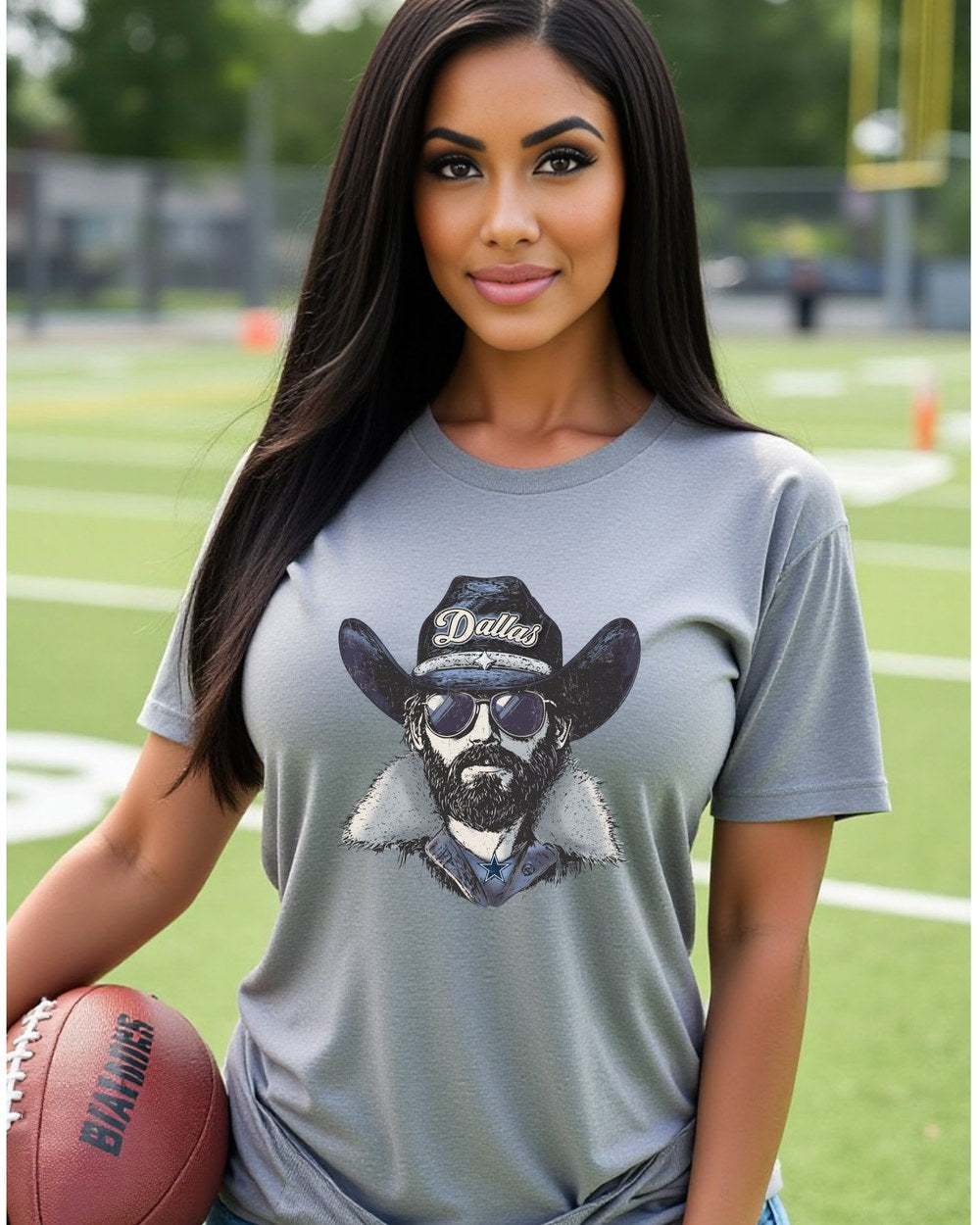 Dallas Cowboys Cowboy Spirit Animal T-shirt worn by female fan