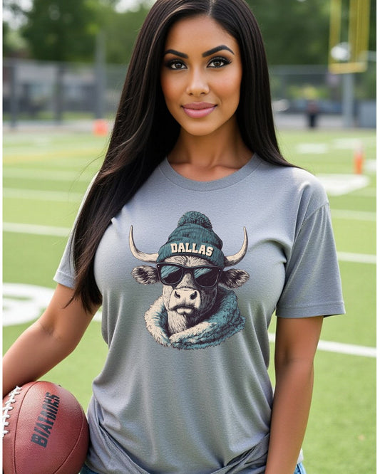 Dallas Cowboys Longhorn Spirit Animal T-shirt worn by female fan