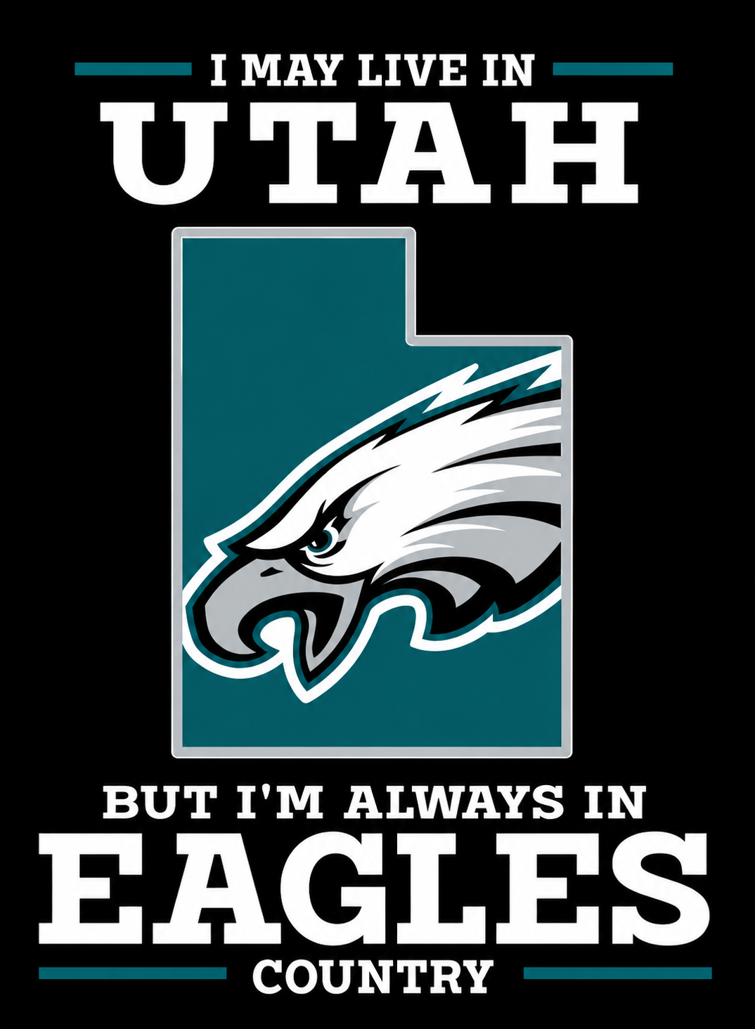 Philadelphia Eagles Utah Country Ceramic Fridge Magnet - 5 x 7 cm