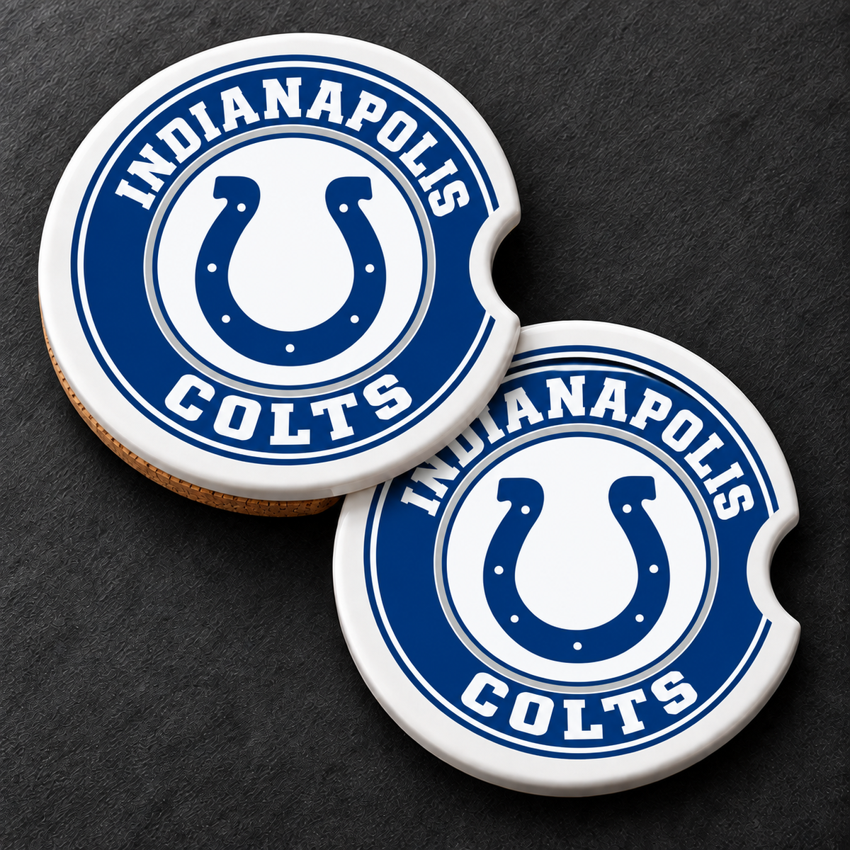 Indianapolis Colts Ceramic Car Coasters - Set of 2