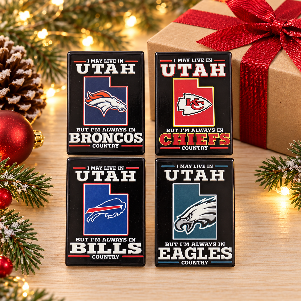 Personalized Sports Team State Ceramic Fridge Magnet Custom Football Fan Gift