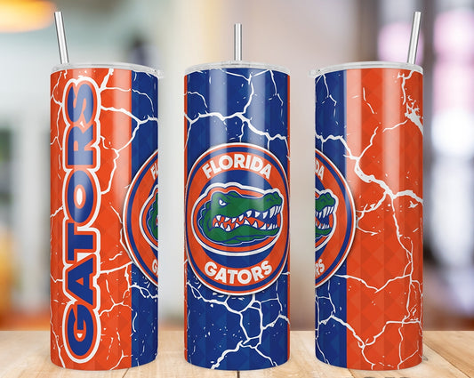 Florida Gators Diamond Pattern 20 oz skinny tumbler