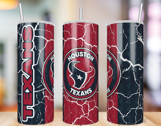 Houston Texans Diamond Pattern 20 oz skinny tumbler