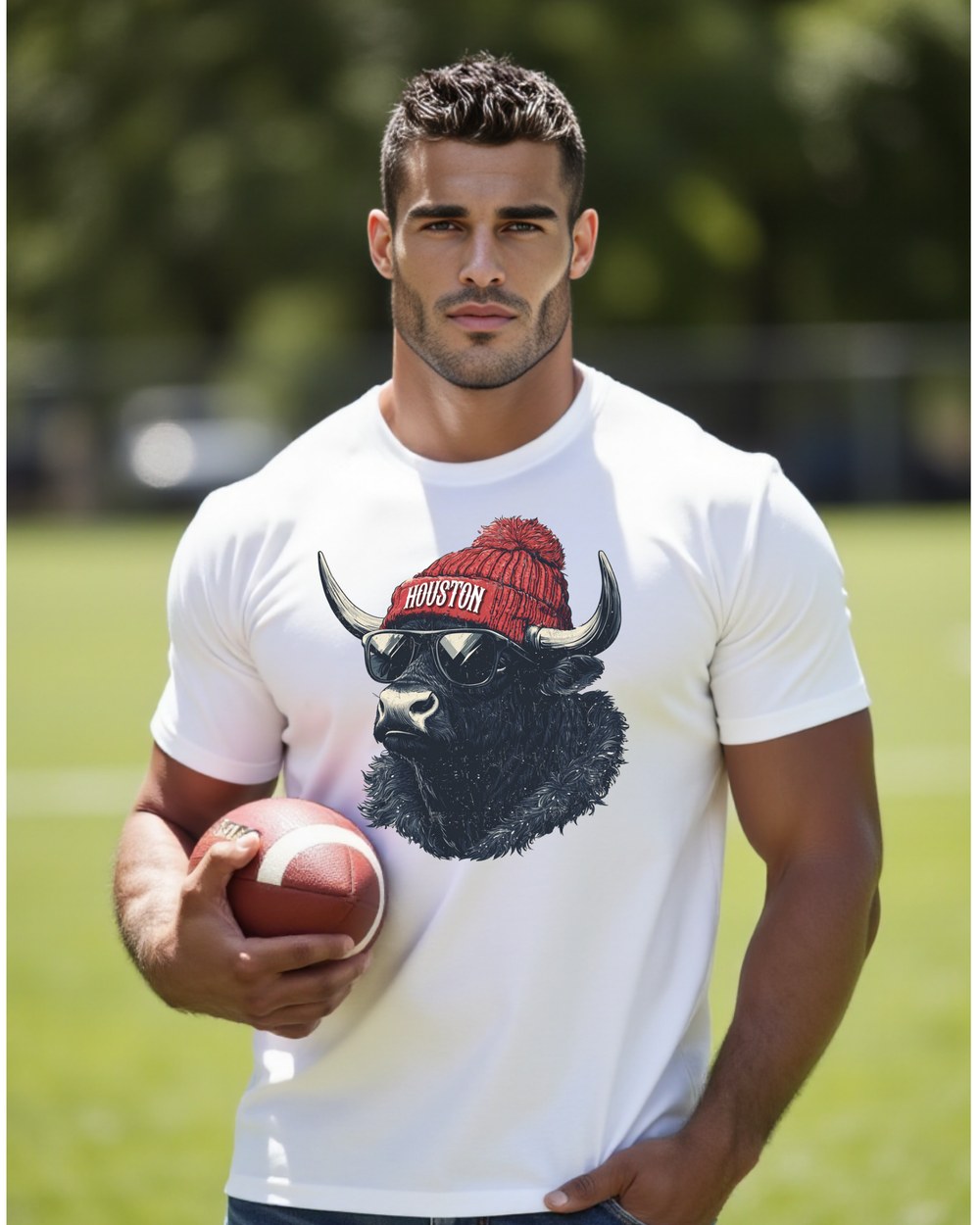 Houston Texans Spirit Animal T-shirt on male football fan