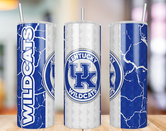 Kentucky Wildcats Diamond Pattern 20 oz skinny tumbler