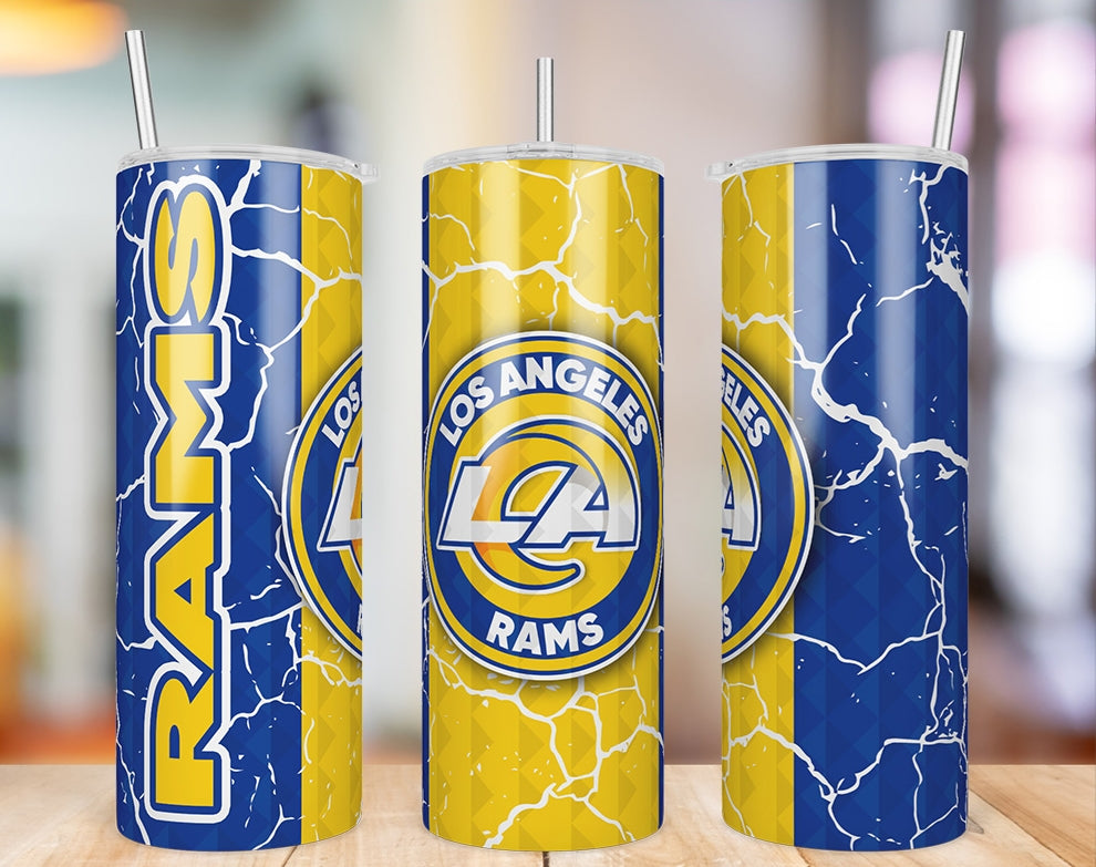 Los Angeles Rams Diamond Pattern 20 oz skinny tumbler