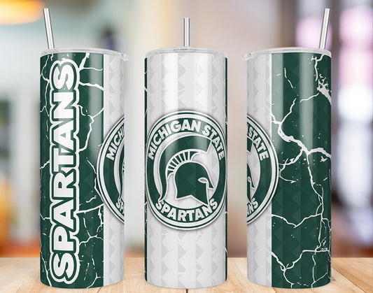 Michigan State Spartans Diamond Pattern 20 oz skinny tumbler