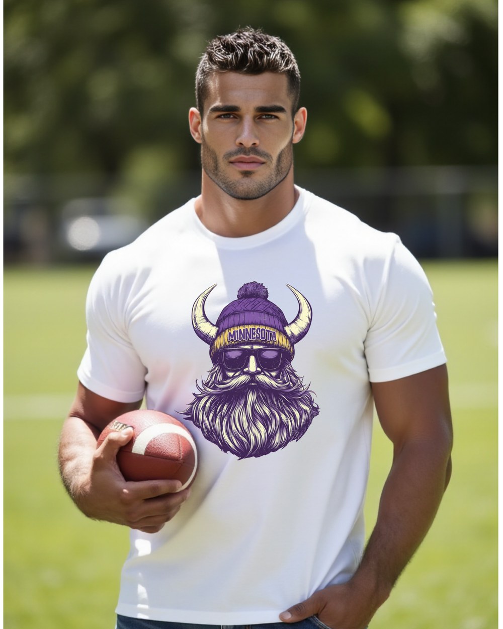 Minnesota Vikings Spirit Animal T-shirt on male football fan