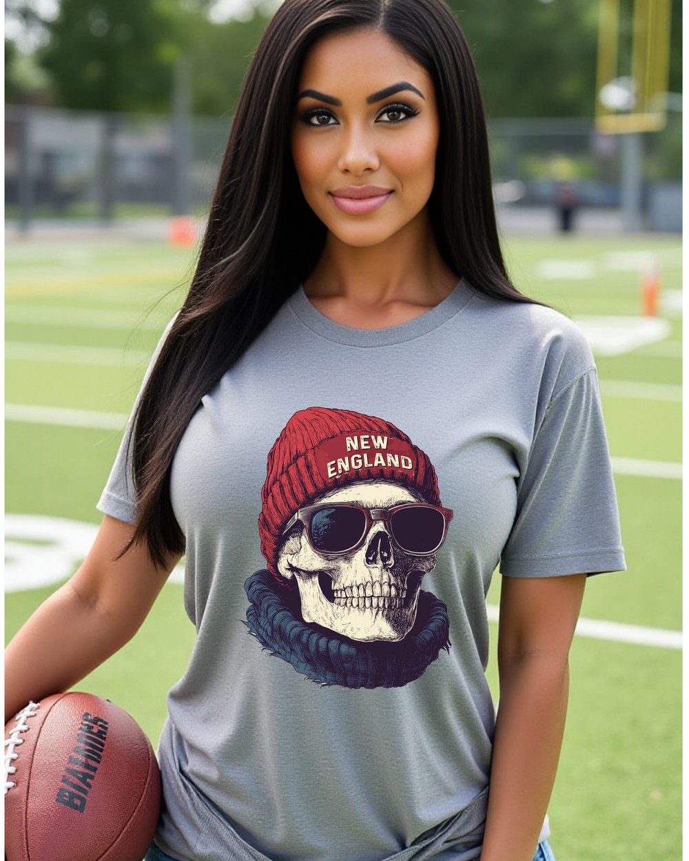 New England Patriots Spirit Animal T-shirt on female football fan