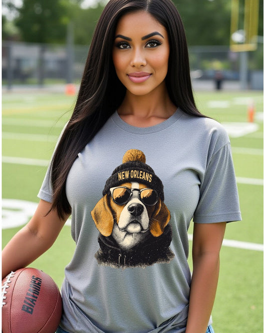 New Orleans Saints Spirit Animal T-shirt on female football fan