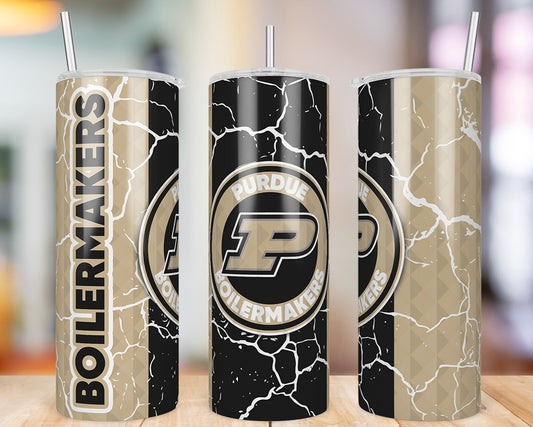 Purdue Boilermakers Diamond Pattern 20 oz skinny tumbler