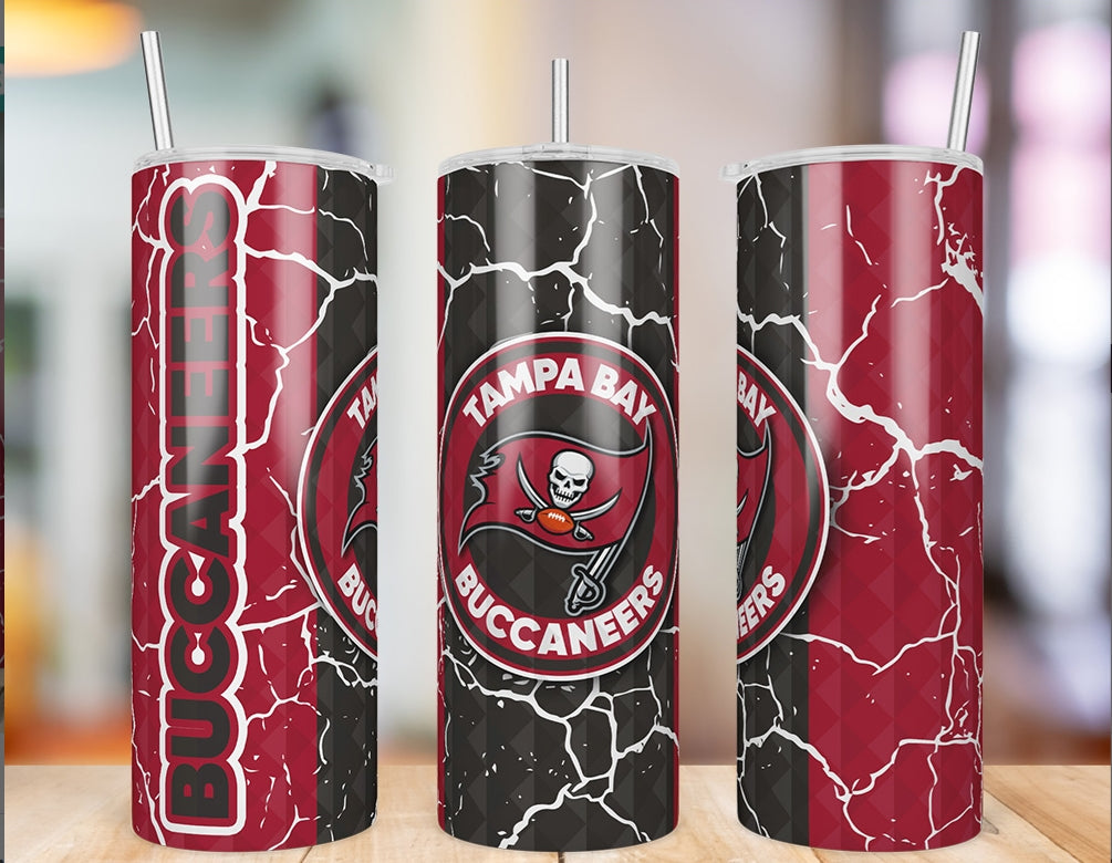 Tampa Bay Buccaneers Diamond Pattern 20 oz skinny tumbler
