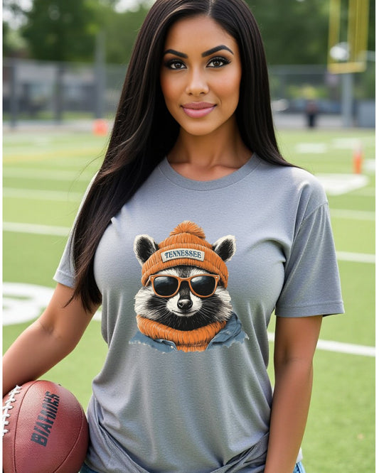 Tennessee Titans Orange Hat Spirit Animal T-shirt worn by female fan