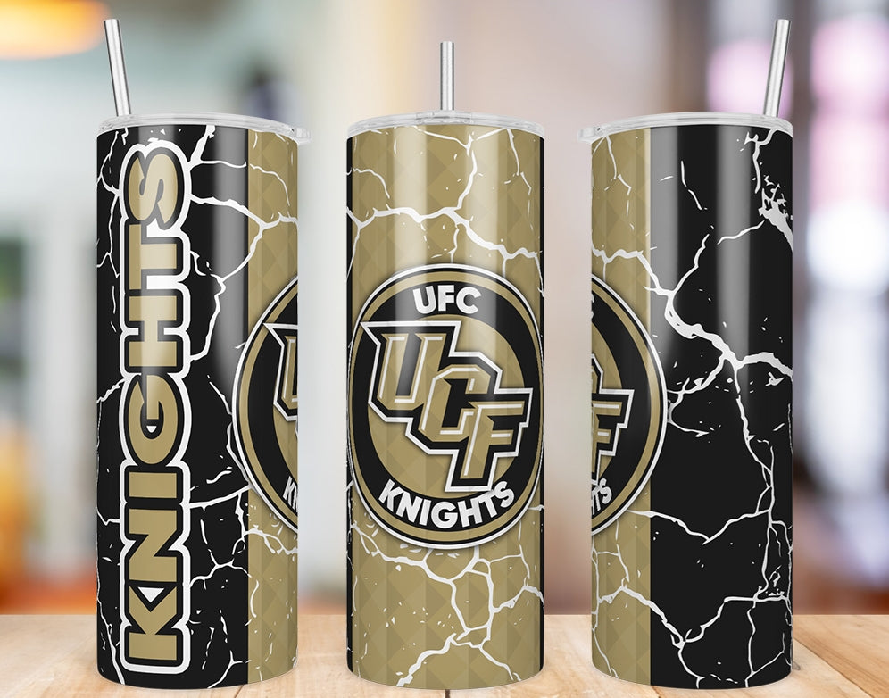 UCF Knights Diamond Pattern 20 oz skinny tumbler